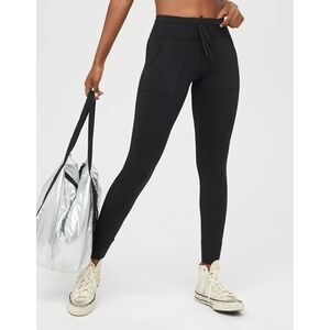 OFFLINE by Aerie Warmup Leggings Black Regular Rise Jogger Pockets Drawstring M